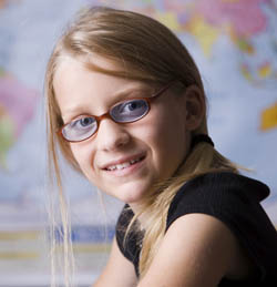 Young Girl using ChromaGen Lenses with Vision Therapy